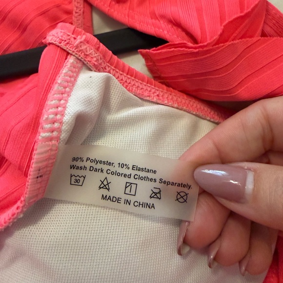 Pink Ruffled One-Piece Swimsuit - Picture 3 of 3